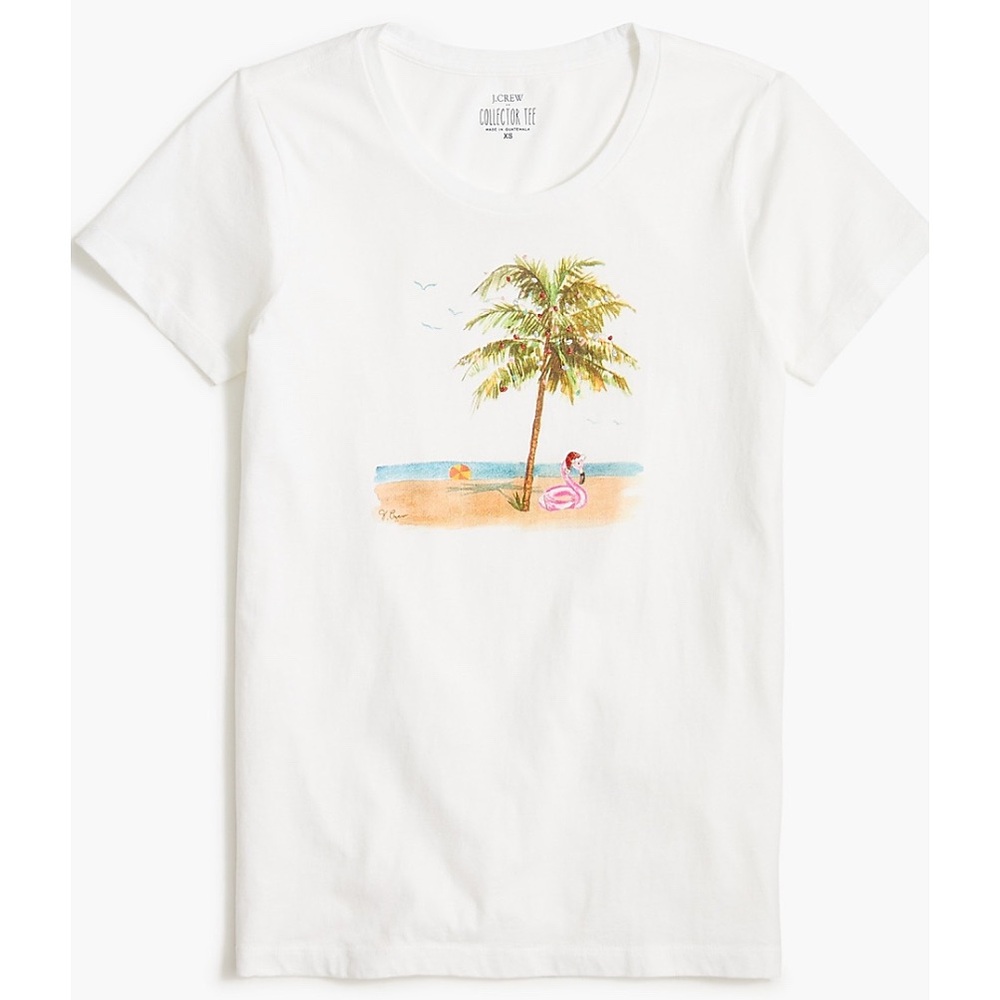 J. Crew Palm Tree Holiday Collector Tee